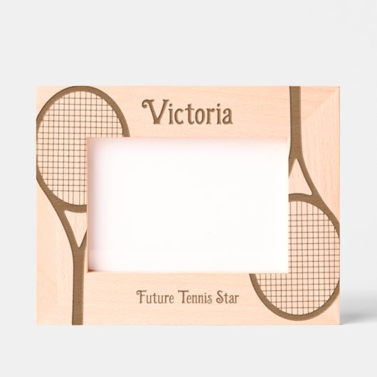 Liebe für Tennis - alles individuell einstellbar Geätzte Rahmen (Vorderseite)