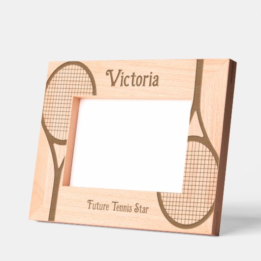 Liebe für Tennis - alles individuell einstellbar Geätzte Rahmen (Links)