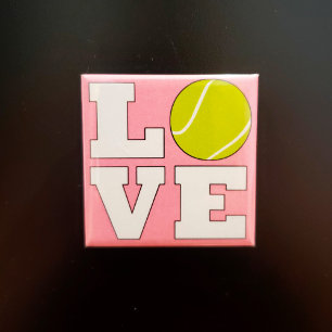 Liebe für Tennis-Spieler mit eigenem Farbenmagnet Magnet