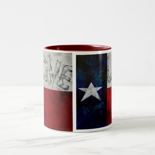 Liebe für Texas Zweifarbige Tasse (Mittel)