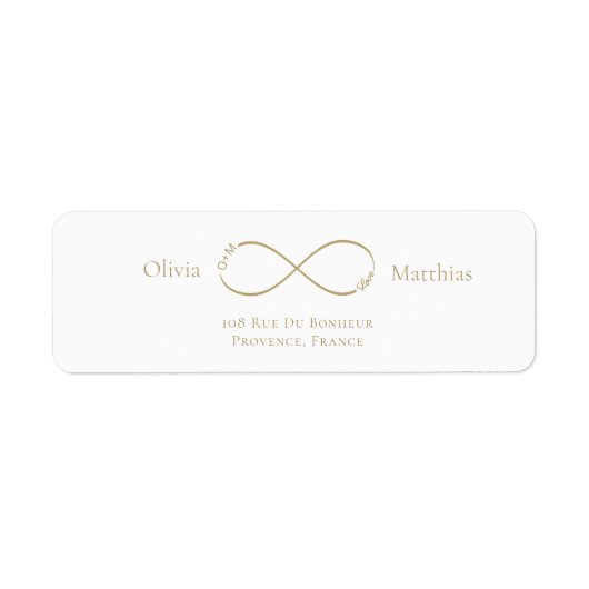 Liebe für unendlich weiße Hochzeitadresse (Vorne)