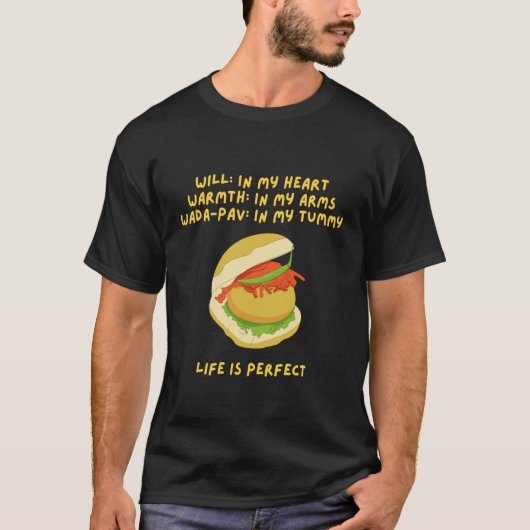 Liebe für Vada Pav T-Shirt (Vorderseite)