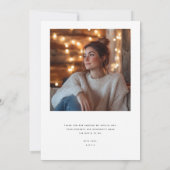 Liebe für Veranstaltungen und dank 2 Foto Brautpar Dankeskarte (Rückseite)