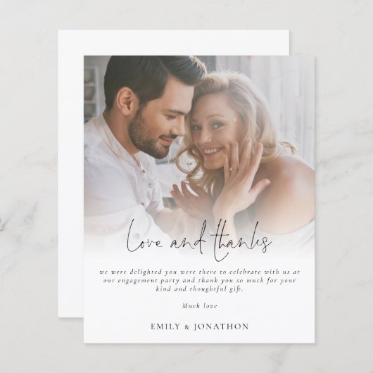 Liebe für Verlobung von Skript-Foto und Danke (Vorne/Hinten)