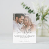 Liebe für Verlobung von Skript-Foto und Danke (Stehend Vorderseite)