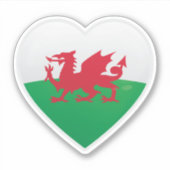 Liebe für Wales Aufkleber (Vorderseite)
