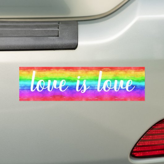 Liebe für Wasserfarben Regenbogen ist Liebe Prix Autoaufkleber (Auf Auto)