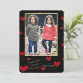 Liebe für Weihnachtsfotokarte Einladung (Stehend Vorderseite)