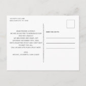 Liebe für Welpen Ankündigungspostkarte (Rückseite)