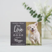 Liebe für Welpen Ankündigungspostkarte (Stehend Vorderseite)