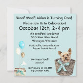 Liebe für Welpen - individuelle Einladung zum Gebu (Rückseite)