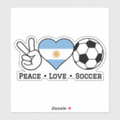 Liebe Fußball Argentinien Aufkleber (Blatt)