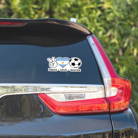 Liebe Fußball Argentinien Aufkleber (Auto Seite)