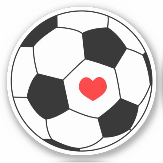 Liebe Fußball Aufkleber (Vorderseite)