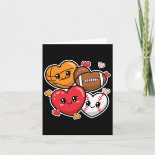 Liebe Fußball Basketball Valentinstag Jungen und Karte