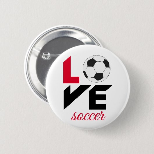 Liebe Fußball Button (Vorne & Hinten)