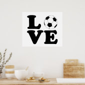 Liebe Fußball drucken / Poster (Küche)