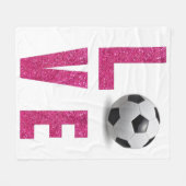 Liebe Fußball Fleecedecke (Vorderseite (Horizontal))