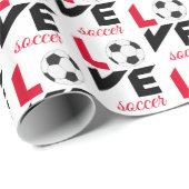 Liebe Fußball Geschenkpapier (Rolleneckpunkt)