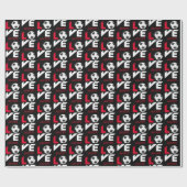 Liebe Fußball Geschenkpapier (Flach)