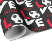 Liebe Fußball Geschenkpapier (Rolleneckpunkt)
