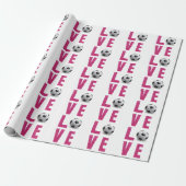 Liebe Fußball Geschenkpapier (Ungerollt)