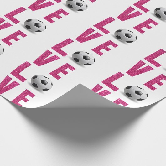Liebe Fußball Geschenkpapier (Ecke)