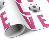 Liebe Fußball Geschenkpapier (Rolleneckpunkt)