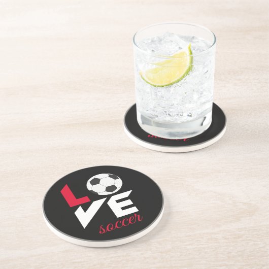 Liebe Fußball Getränkeuntersetzer (Seite)