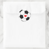 Liebe Fußball - Herzenssportball Runder Aufkleber (Tasche)