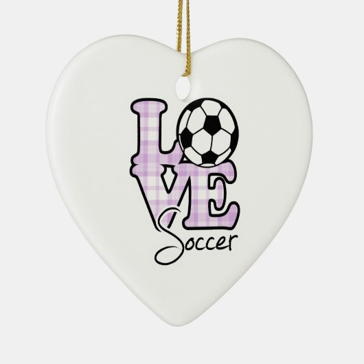 Liebe-Fußball Keramik Ornament (Rechts)