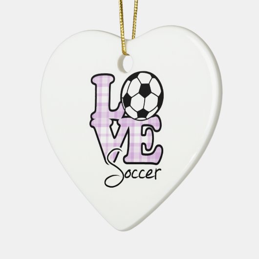 Liebe-Fußball Keramik Ornament (Links)