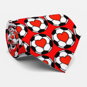 Liebe-Fußball Krawatte (Gerollt)