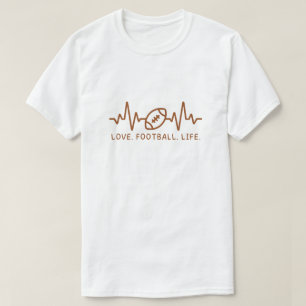 Liebe Fußball Leben Herzschlag-T-Shirt T-Shirt