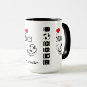 Liebe ⚽ Fußball - Personalisieren Tasse (VorderseiteRechts)