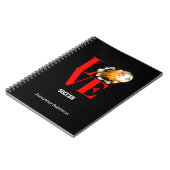 Liebe Fußball Personalisierter Sport Notizblock (Linke Seite)