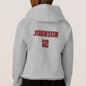 Liebe Fußball - Rot - Weiße Buchstaben Hoodie (Rückseite)