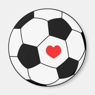 Liebe Fußball - Sportball mit Herz Magnet