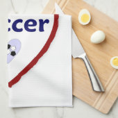 Liebe Fußball - Sporthandtuch (personalisieren) Geschirrtuch (Viertel Falte)