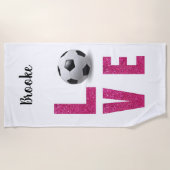 Liebe Fußball Strandtuch (Vorderseite)