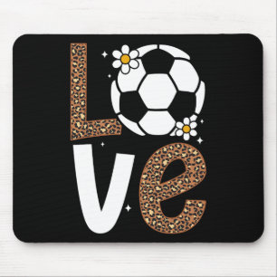 Liebe Fußball T-Shirt für Frauen Mädchen Teenager Mousepad