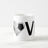 Liebe-Fußball-Tasse (Fußball-Ball-Herz) Kaffeetasse (Mittel)