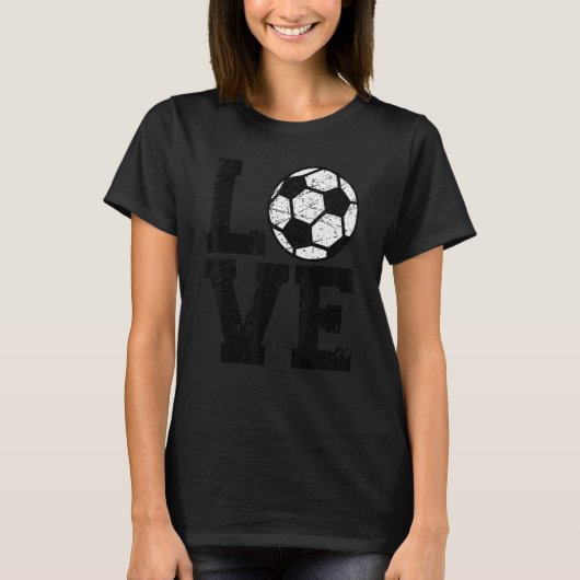 Liebe Fußball Vintag 1 T-Shirt (Vorderseite)