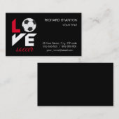 Liebe Fußball Visitenkarte (Vorne/Hinten)