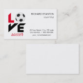 Liebe Fußball Visitenkarte (Vorne/Hinten)