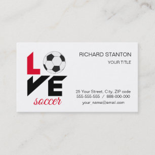 Liebe Fußball Visitenkarte