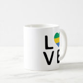Liebe - Gabunische Flagge Kaffeetasse (VorderseiteRechts)