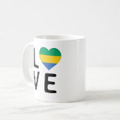 Liebe - Gabunische Flagge Kaffeetasse (Vorderseite Links)