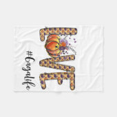 Liebe Gaga Life Pumpkin HerbstHalloween Fleecedecke (Vorderseite (Horizontal))
