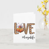 Liebe Gaga Life Pumpkin HerbstHalloween Karte (Gelbe Blume)